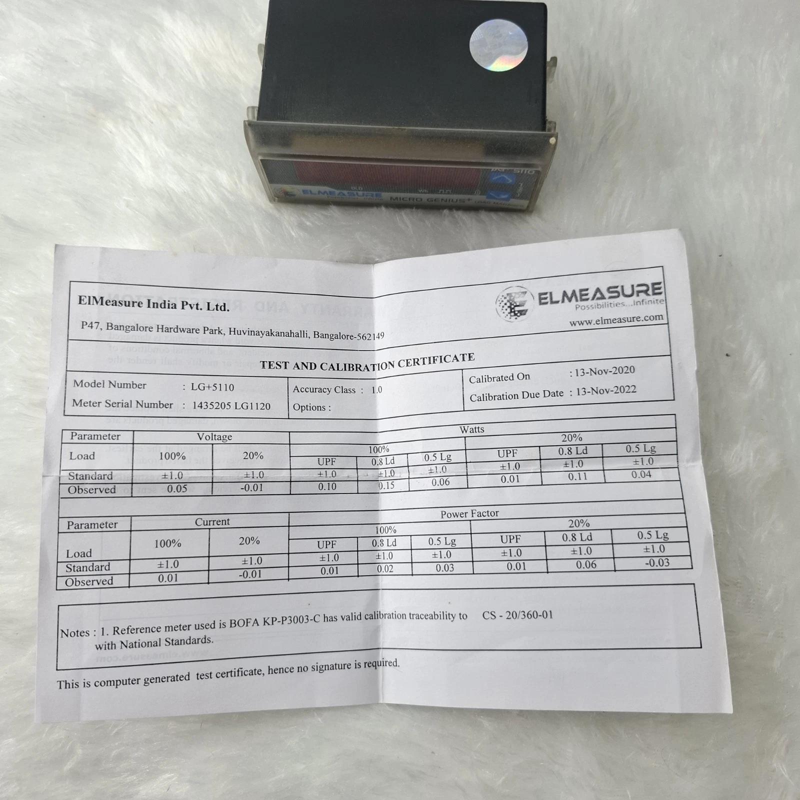 ELMEASURE MICRO GENIUS+ MG+5110 LOAD MANAGER FREE SHIPPING WORLDWIDE